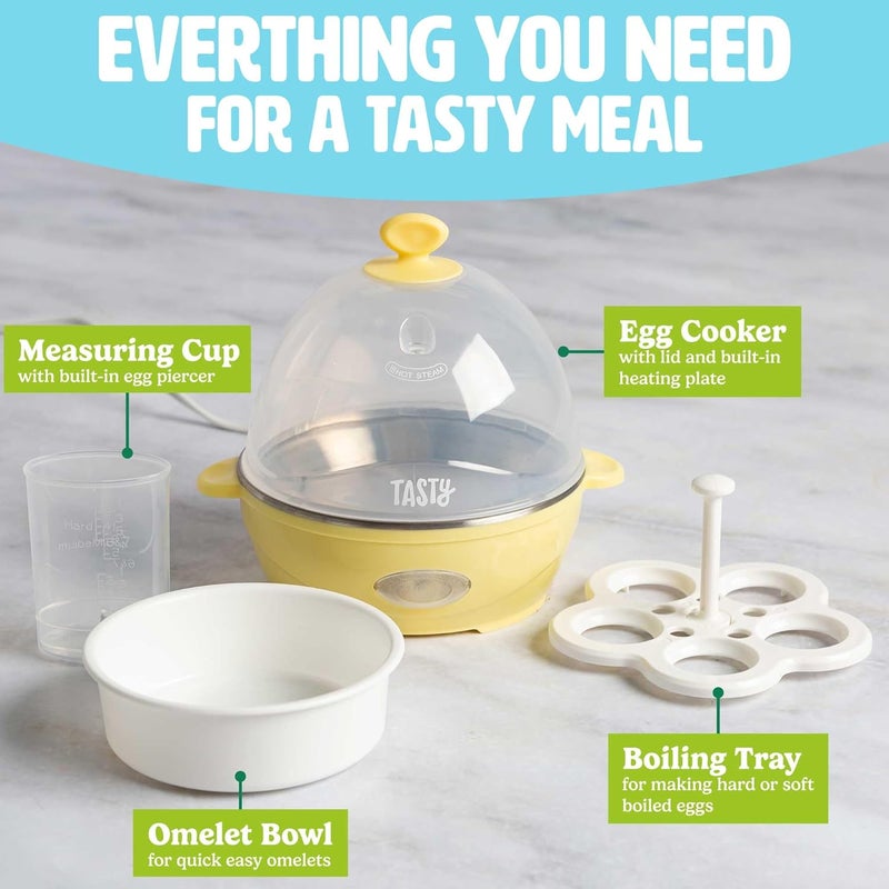 Tasty Mini Rapid Egg Cooker, 5-Egg Capacity for Perfect Hard Boiled Eggs or Omelets, Auto Shut Off, Yellow - Image 5